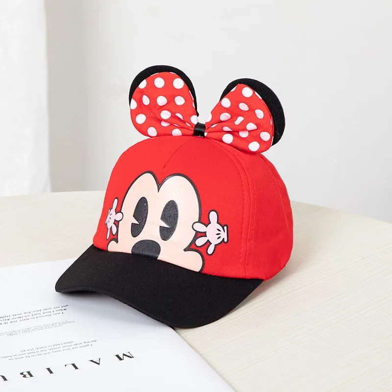 Disney Trendy Children's Baseball Cap Cute Mickey Mouse Cartoon Fashion Pattern Men's and Women's Baby Sun Hat Peaked Cap