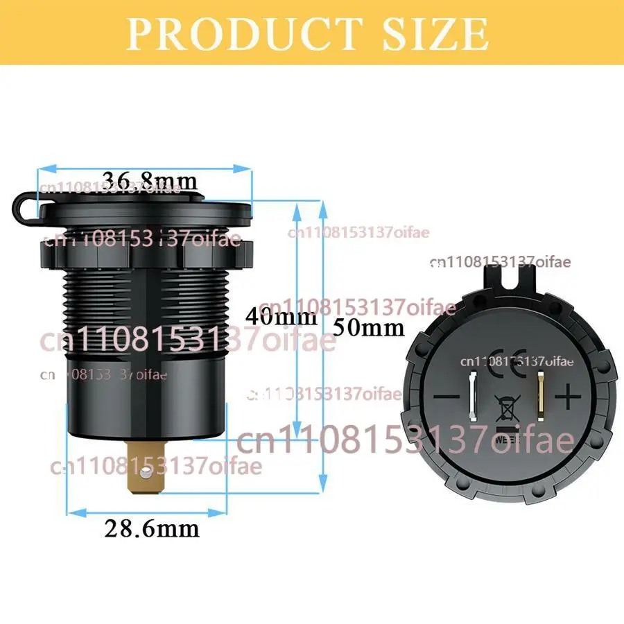 12 فولت مزدوج 4.8A USB شاحن سيارة 2 منفذ محول LED الفولتميتر المقبس شحن سريع