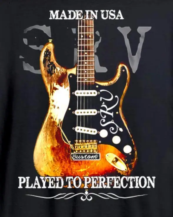 STEVIE RAY VAUGHAN T-Shirt Color Black Unisex T-Shirt Mom Gift, Fan Gift