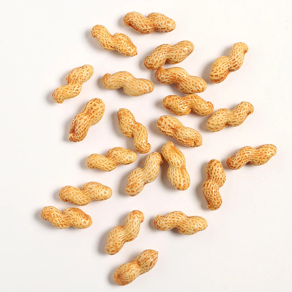 6Pcs Artificial Peanut Props PVC Realistic Faux Peanut Decorations for Kitchen Decor Party Layout Decor