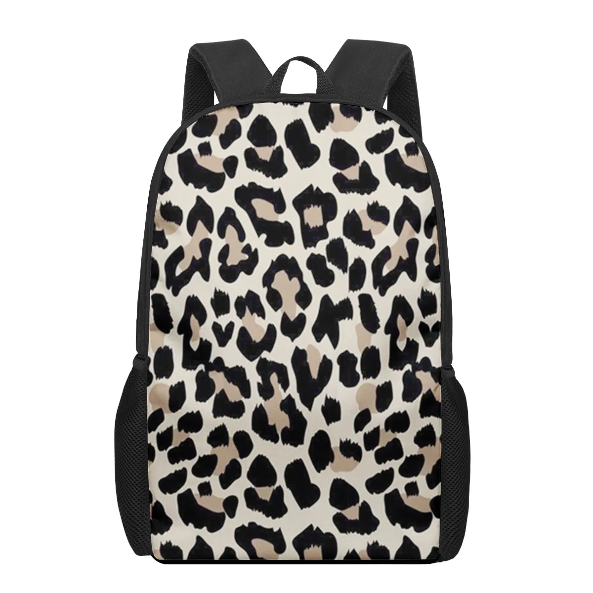 Mochila Multifuncional Leopard Print para Crianças, Mochilas escolares para meninos e meninas, Bolsa de ombro para estudantes primários, Saco de livro infantil