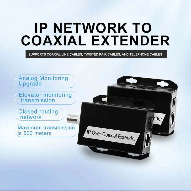 IP Video Extender EOC 1 BNC to rj45 CCTV slave Ethernet over coaxial Extender Reach Ethernet RJ45 10/100Mbps ip accessory 1pair