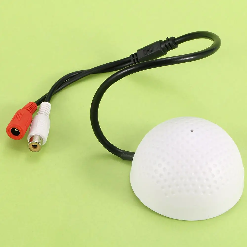 Dedicated CCTV Microphone Golf Shape Sound Device Audio Monitoring High Sensitivity Monitoring Pickup Audio Pickup Device