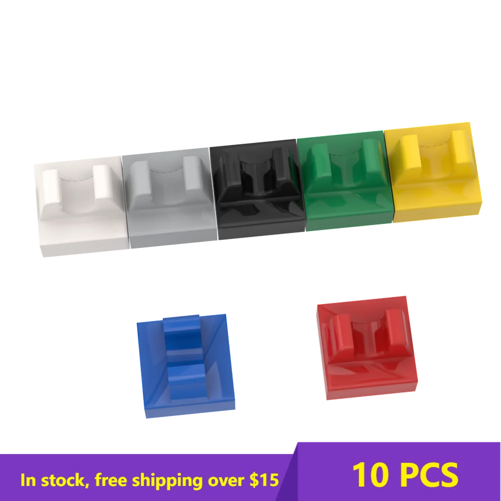 10PCS DIY Compatible 15712  12825 MOC Modified 1 x 1 with Clip Brick Building Blocks Bricks Set