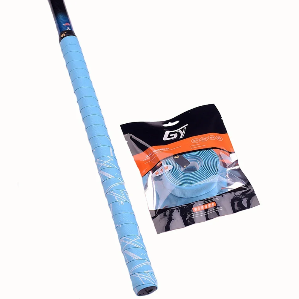 Fita de raquete de tênis, Sweatband antiderrapante, Punho de camuflagem para varas de pesca e raquetes, Material absorvente de suor, 2m
