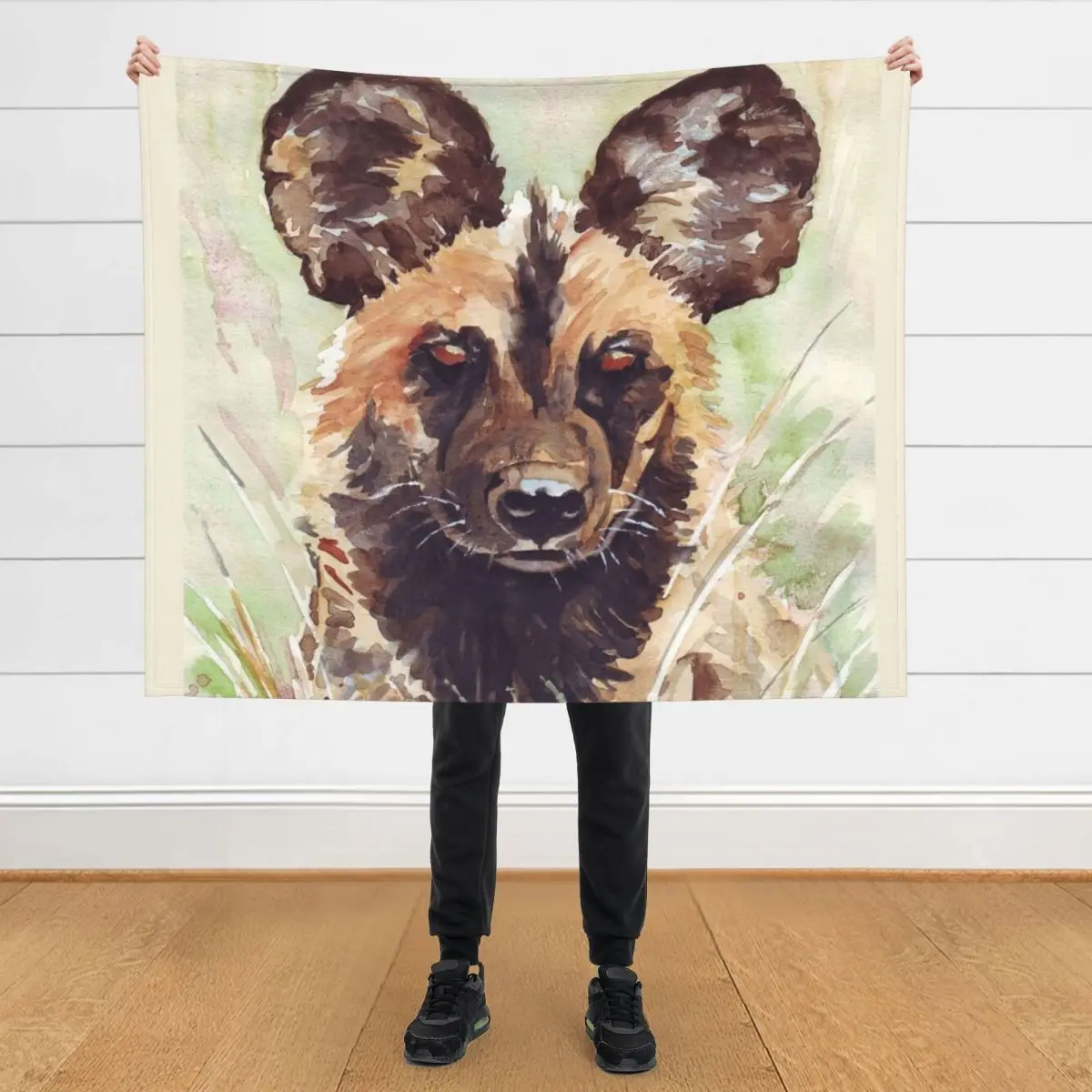 

African Wild Dog Throw Blanket Cute Plaid Decoratives Sofa Throw Blankets