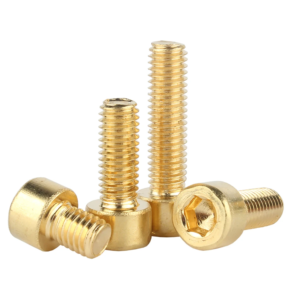 H62 Copper Hex Socket Head Screw Home Decor Accessories Wear Corrosion Resistant M2 M2.5  M3 M4 M5 M6 M8 M10 M12 Assorted Sizes