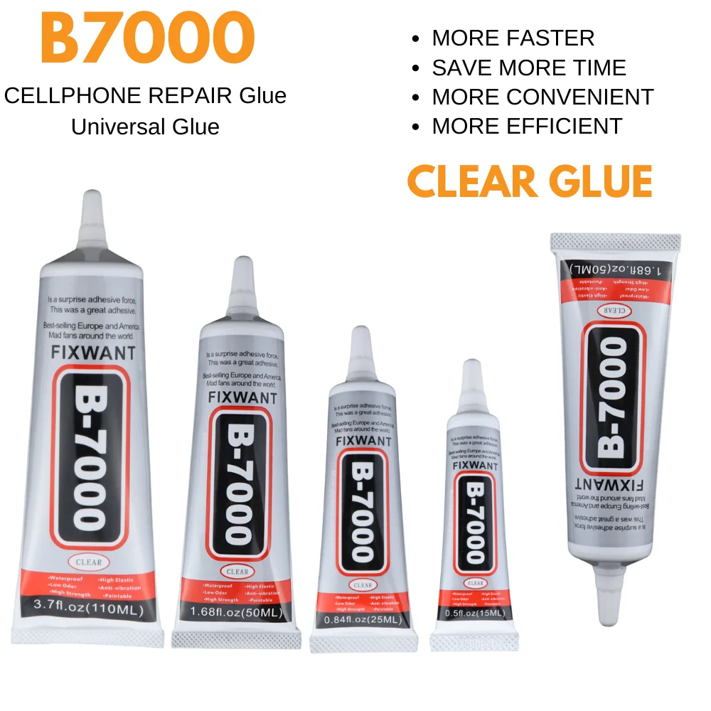 FIXWANT B-7000 Clear Phone Screen Repair Glue B7000 Universal Diamond DIY Adhesive With Precision Applicator 15/25/50/110ML