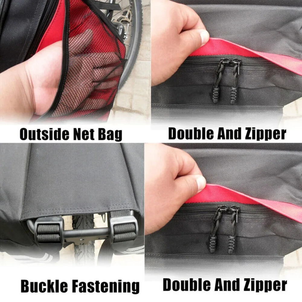 

Durable PVC Bicycle Carrier Bag Waterproof Double Side Bike Trunk Bag Luggage Pannier Cycling