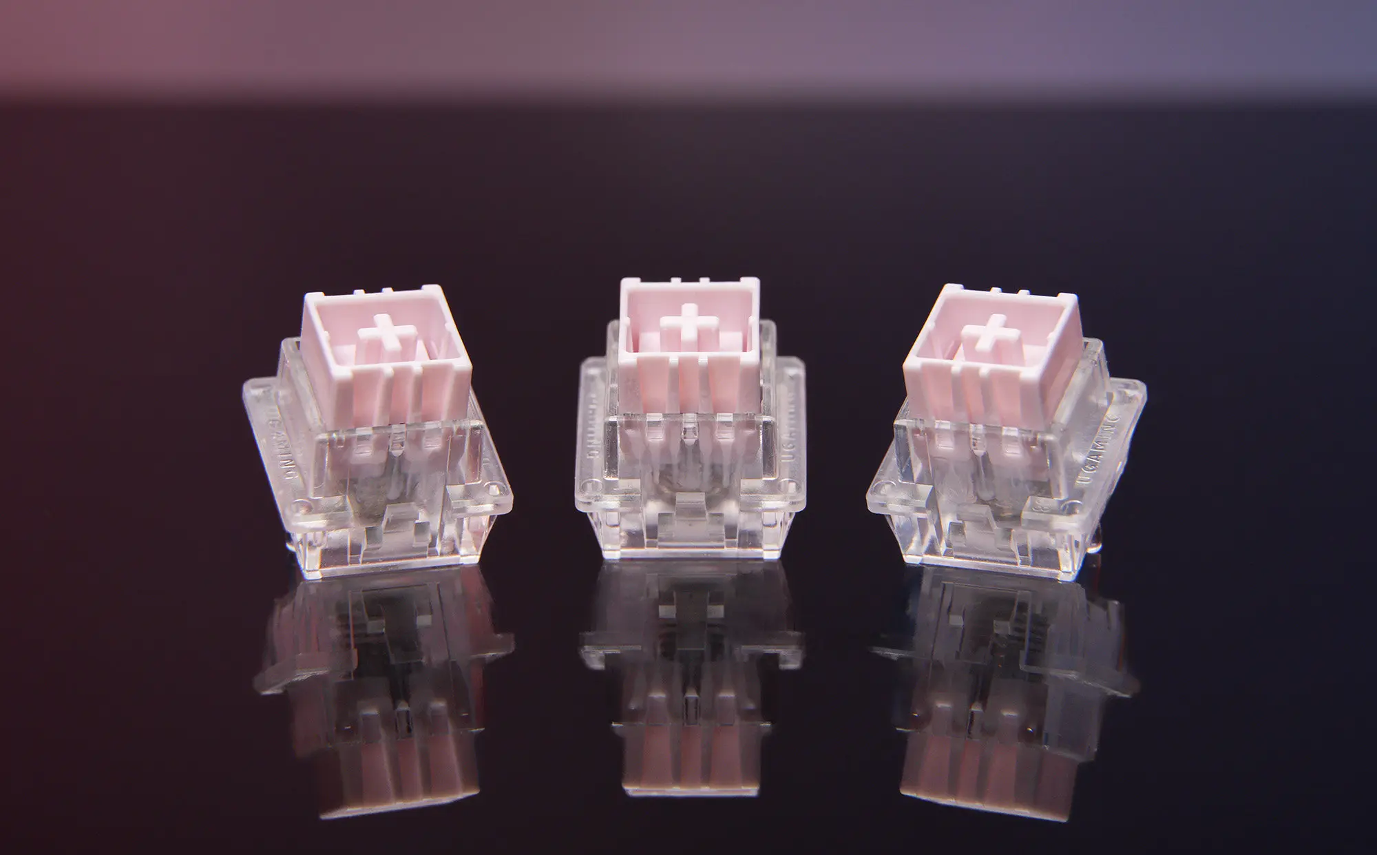 UGAMING Pink Mount Tai HE GT Magnetic Switch - 0.005ms Response, Muffled Mahjong Sound, Dual LED, Fog Shell, Ultra-Stable 60HE