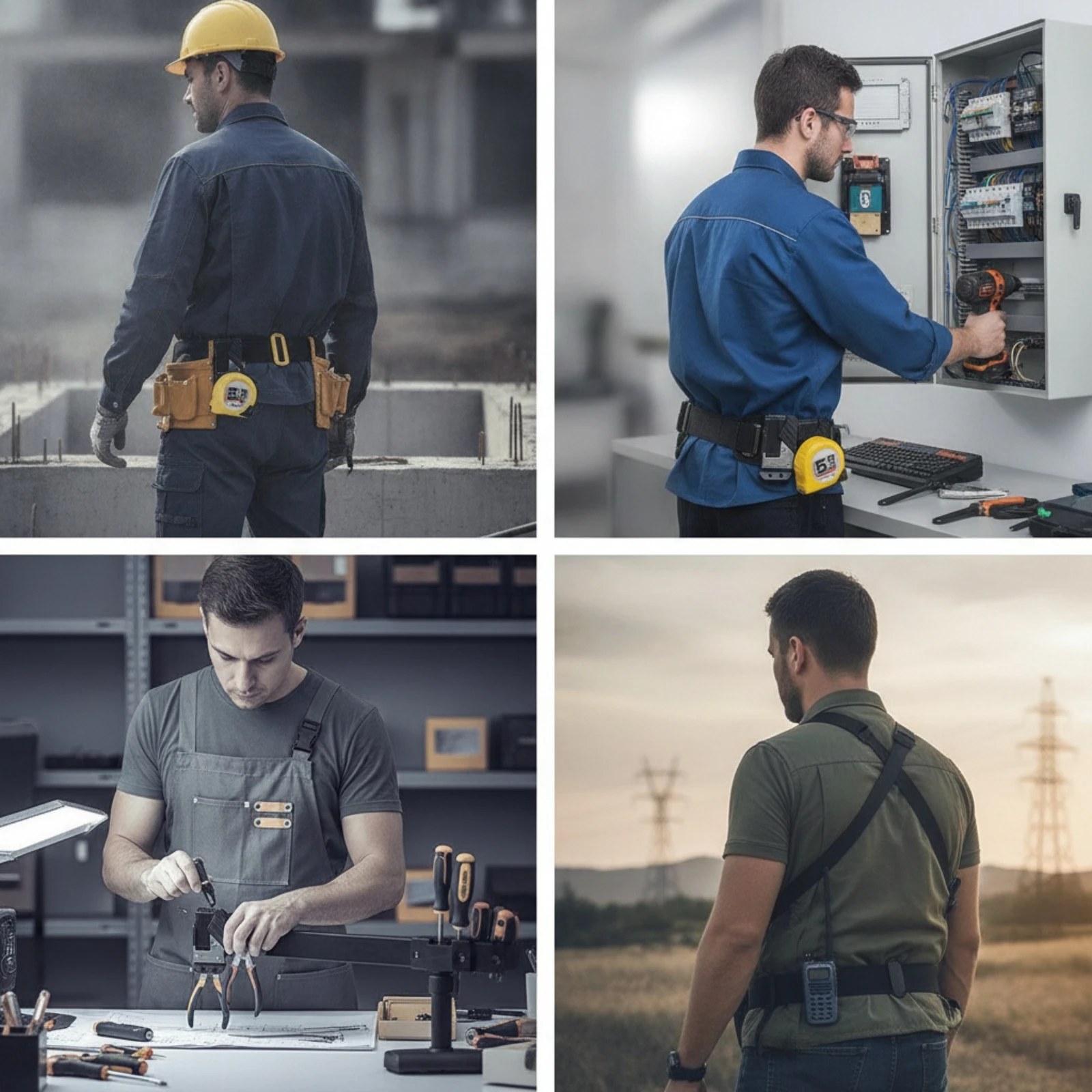 Tool Belt Buckle Secure Tool Belt Clip Quick Release Buckle Long-Lasting Hardware Slim for Electricians, Construction Site