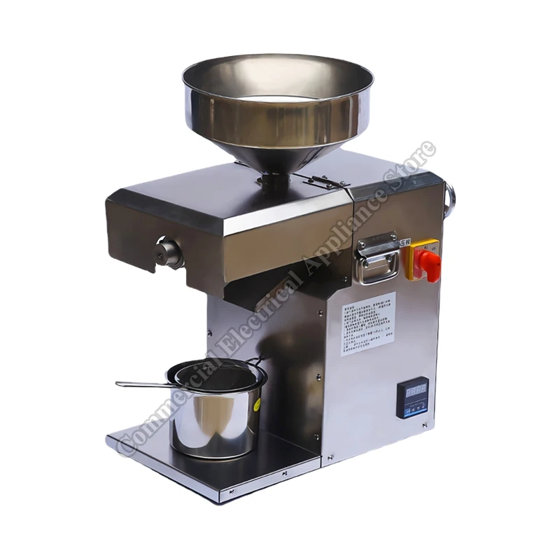 Oil Press Electric Heating High Oil Yield Commercial Automatic Stainless Steel Intelligent Temperature Control Oil Extractor