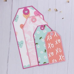 KSCRAFT Valentine Nesting Tags Metal Cutting Dies Stencils for DIY Scrapbooking Decorative Embossing DIY Paper Cards