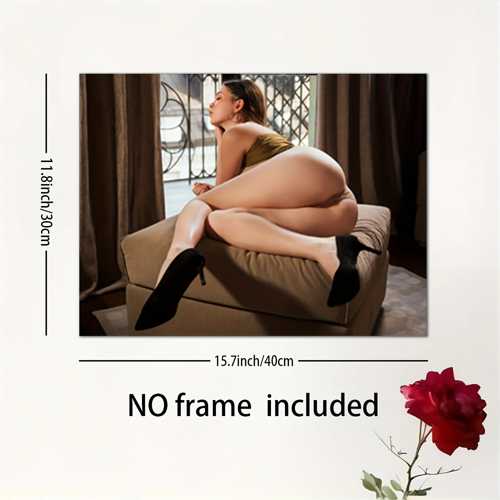 

Classic Style Unframed Canvas Bikini Wall Art - Sexy Decorative Print for Living Room & Bedroom, Perfect Holiday Gift