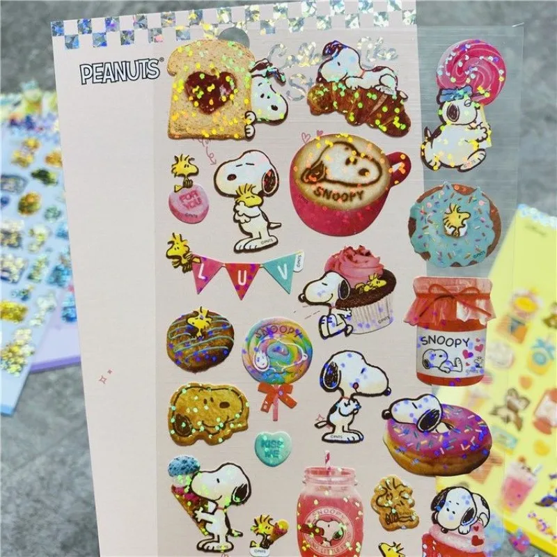Kawaii Snoopy naklejka śliczne DIY dekoracja pamiętnika Album fotograficzny etui na telefon etykieta samoprzylepna zabawka dla dzieci prezent urodzinowy hurtownia