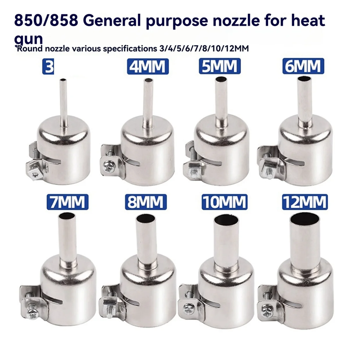 

A002 Универсальные насадки для пайки воздуха, сварочные круглые насадки, паяльная станция, насадка для сварки горячим воздухом для 850, насадка для горячего воздуха