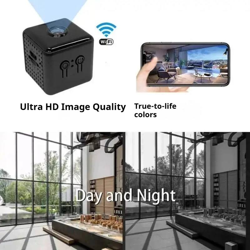 Compact 160 °   Caméra de surveillance grand angle dotée d'une vision nocturne infrarouge et d'alertes de détection de mouvement ; comprend un stockage cloud gratuit et convient à la surveillance intérieure de la maison.
