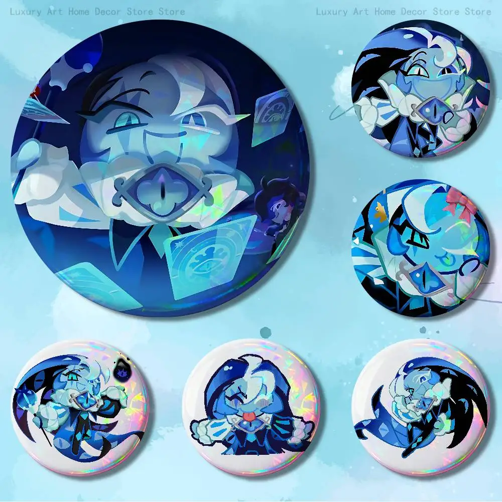 Run K-kingdom Shadow Milk Cookie 58mm 44mm HD Print Brooch Badges Pretty Derby Round Display Brooches Lapel Pins