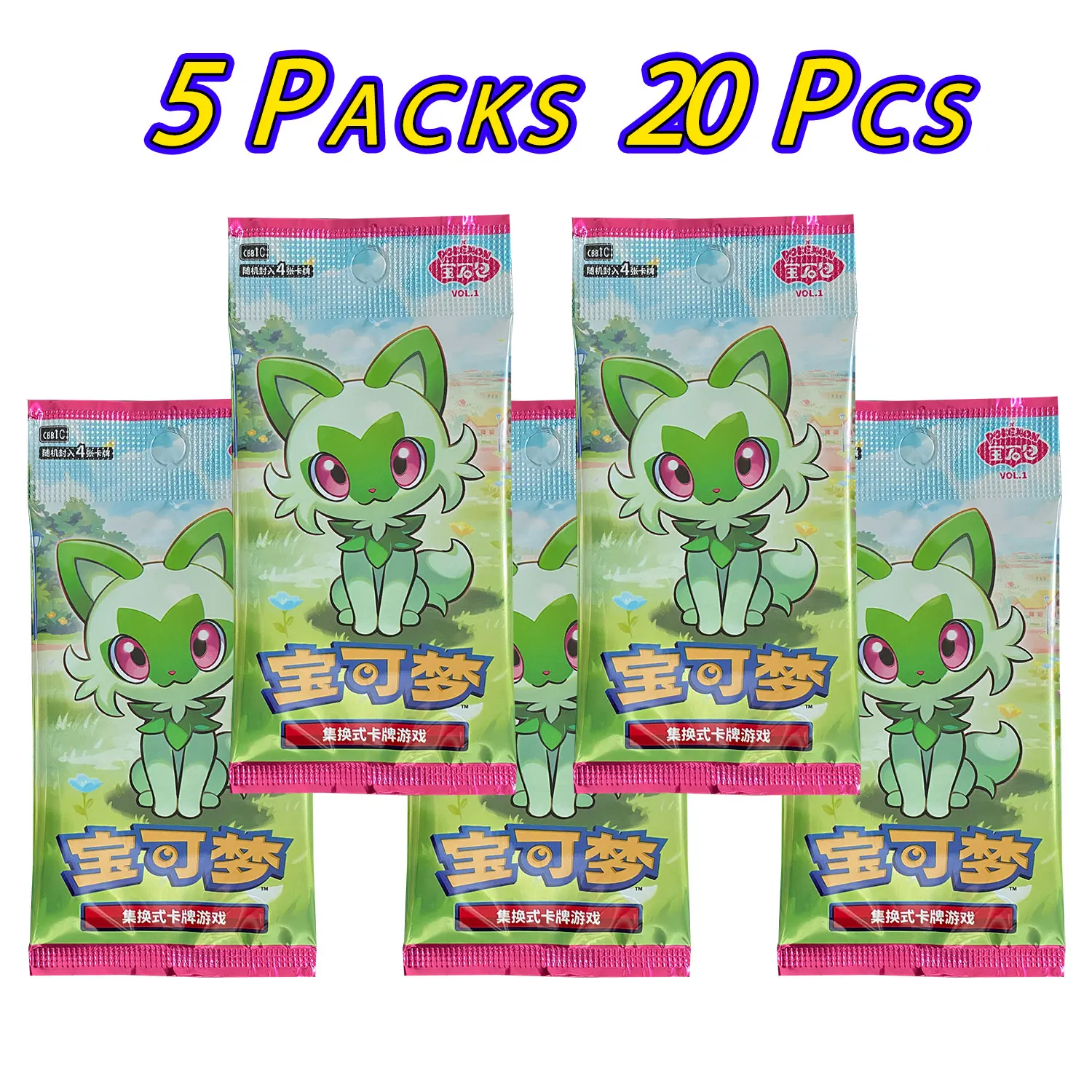 

New Product GEM Pack Original Vol.1&2 Pokemon Cards in Chinese Scarlet and Violet Trading PTCG Bag Box NO Cbb1C Card Available