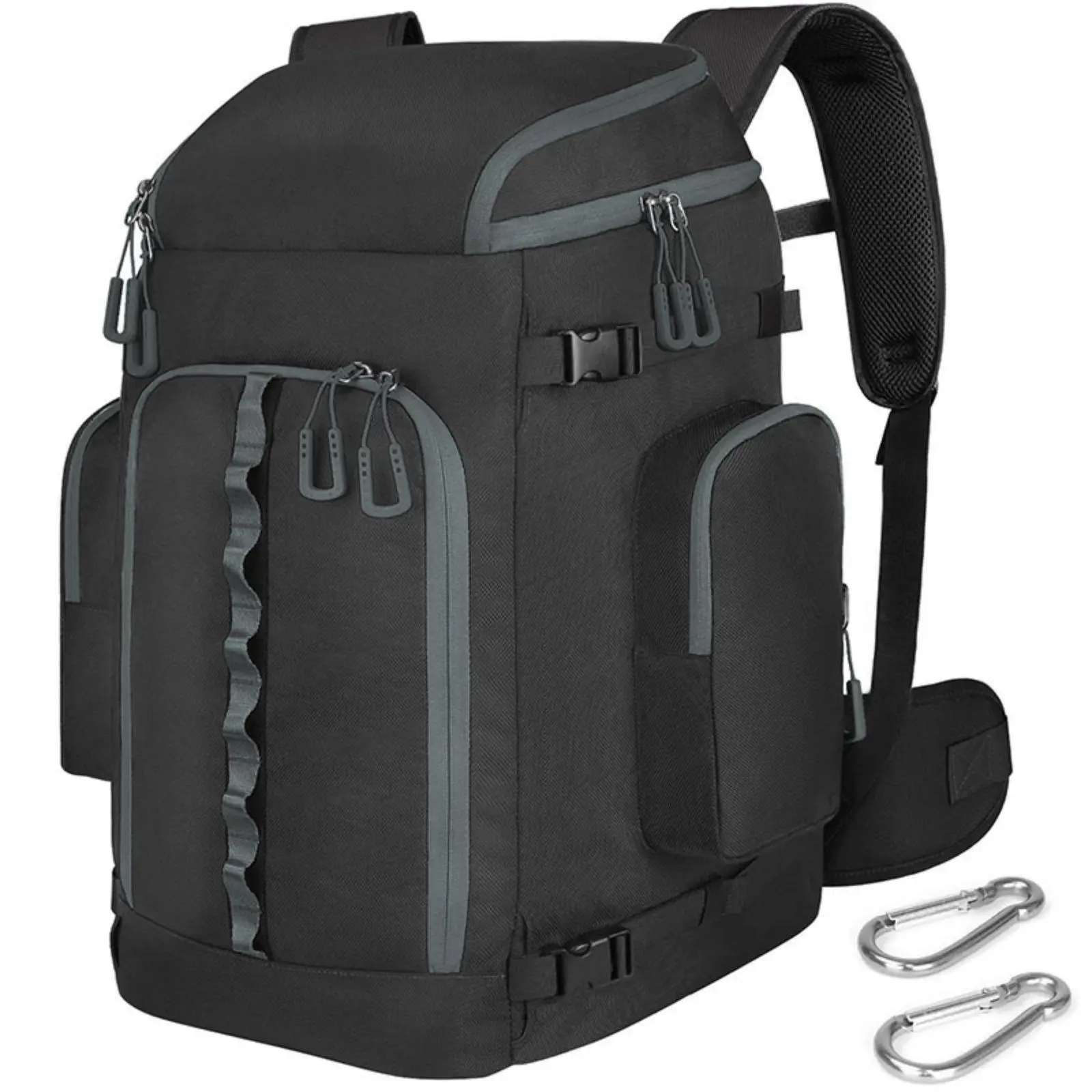 大容量スキーギアバックパック-65l-防水スノーボードブーツバッグ-evaパッド入りバックパネル付き-アウトドア冬の旅行に最適
