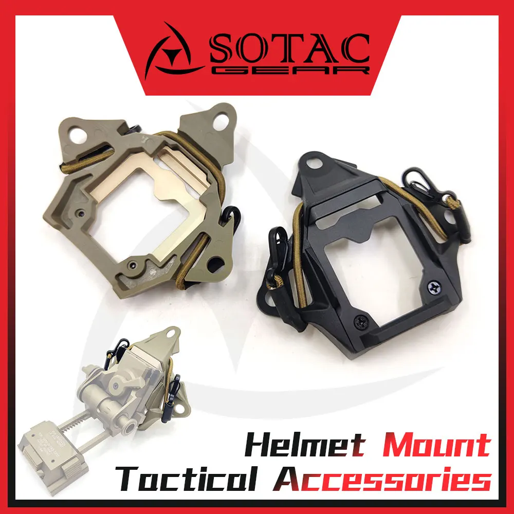 SOTAC Weapon Helmet Mount Base Tactical Sports Camera Bracket Mount Adapter for Helmet Accessories