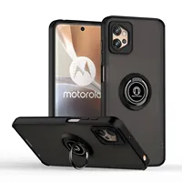 Shockproof Armor Matte Case For Motorola G22 E22i 23 32 52 72 13  53 42 G82 24 34 84 51 71 200 Magnetic Holder Ring Stand Cover