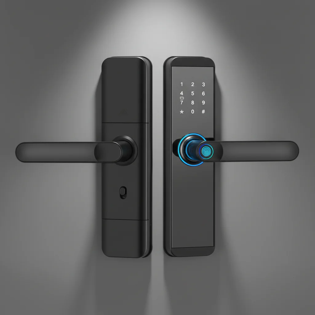 

Tuya Smart Door Lock with Fingerprint Card Password App Control & Key Unlock-Multi-Door Compatible