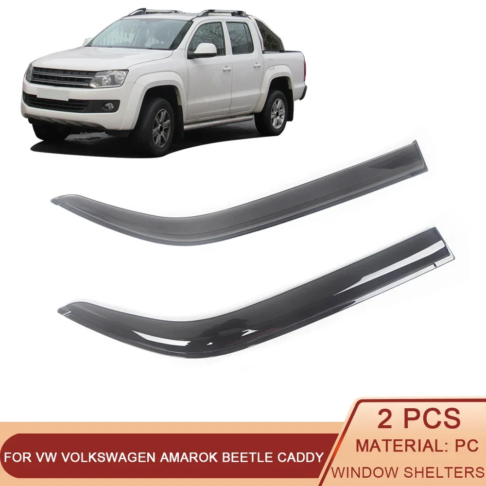 

For VW Volkswagen Amarok Beetle Caddy Black Tinted Car Side Window Visor Guard Vent Awnings Shelters Rain Guard Door Ventvisor