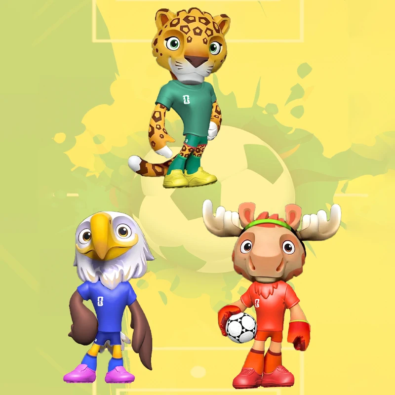 2026 كأس العالم التميمة البوب الشكل دمية تمثال الديكور الحلي البلاستيكية عمل الشكل جمع نموذج ألعاب أطفال الهدايا