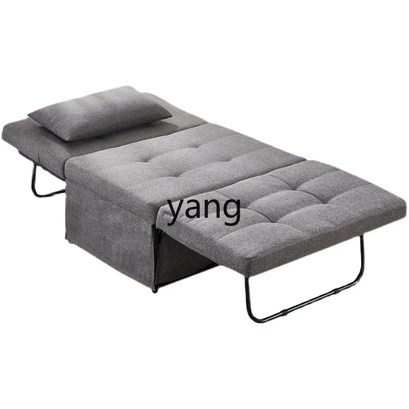 LTT Foldable Multifunctional Sofa Bed Living Room Retractable Fabric Lazy Sofa Single Bed