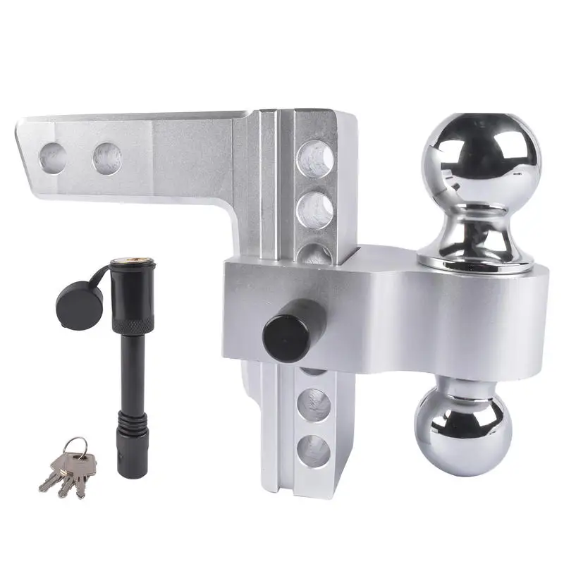 

Trailer Hitch - Adjustable Trailer Hitch Fit 2" Inch Receiver, Aluminum Rapid Hitch 6" Drop/Rise (Silver)