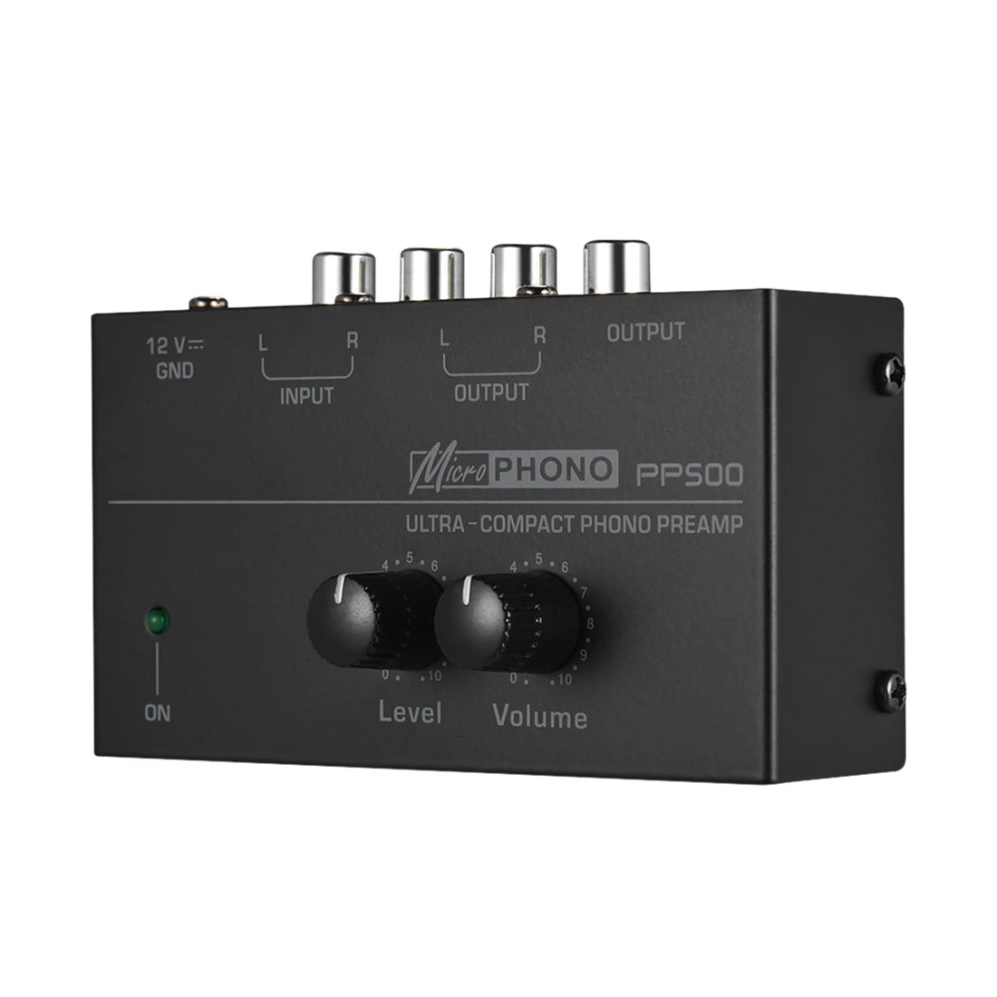 

Ultra-Compact Phono Preamp PP500 with Bass Treble Balance Volume Adjustment Pre-Amp Turntable Preamplificador US Plug