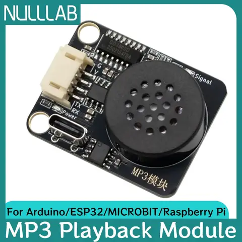 USB-C MP3 Voice Music Player Module 8M Internal Flash Lego Block Enclosure for Arduino ESP32 MICROBIT Raspberry Pi Smart Robot