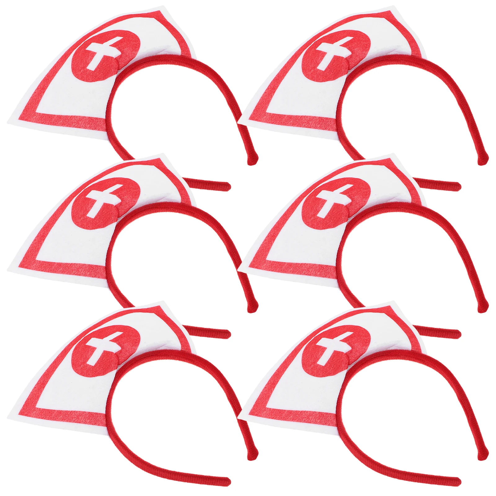 

6PCS Nurse Halloween Party Costume Accessory Halloween Party Headband Hair Hoops Cosplay Props Stylish Comfortable Wear