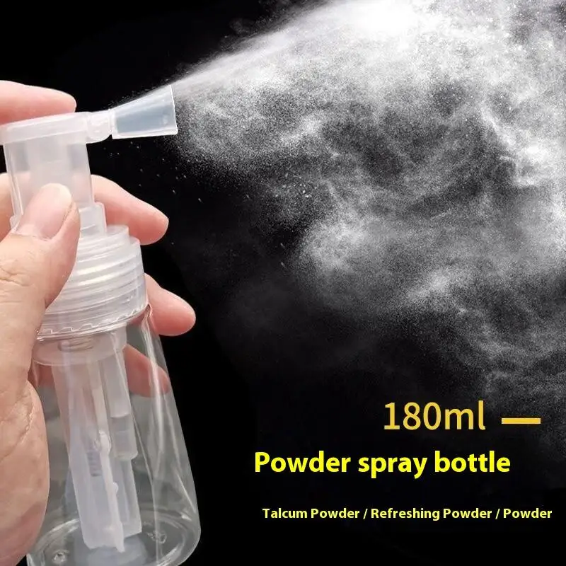 

180 мл многоразовые бутылки с распылителем для путешествий, прозрачная бутылка с распылителем для порошка, съемная дорожная бутылка с распылителем для порошка
