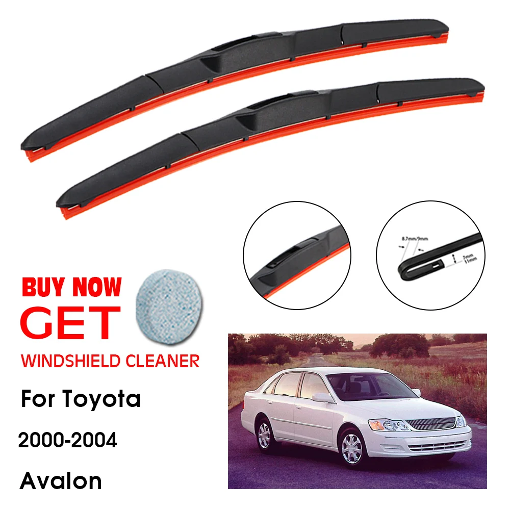 

Car Wiper Blade For Toyota Avalon 24"+16" 2000-2004 Front Window Washer Windscreen Windshield Silica Gel Wiper Blades Accessorie