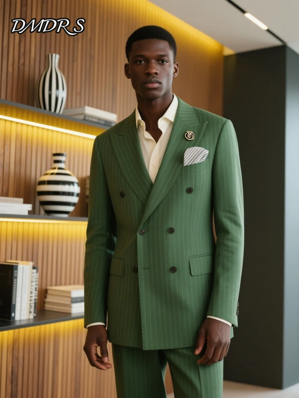 

Elegant Double-Breasted Men's Suit For Wedding & Business Classic Groom Suit Set Classic Men's Jacket Pants Customized