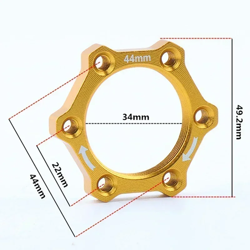 44mm Bicycle Rotary Screw Thread Hub Flange Adapter Aluminum Alloy Brake Disc Base Mountain BikeAccessories