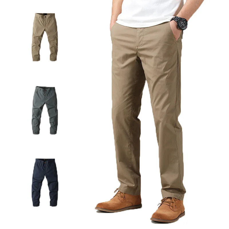 

2023 New Youth Simple Solid Color Straight Tube Casual Pants Men's Pants Spring and Autumn Thin Loose Men's Pants