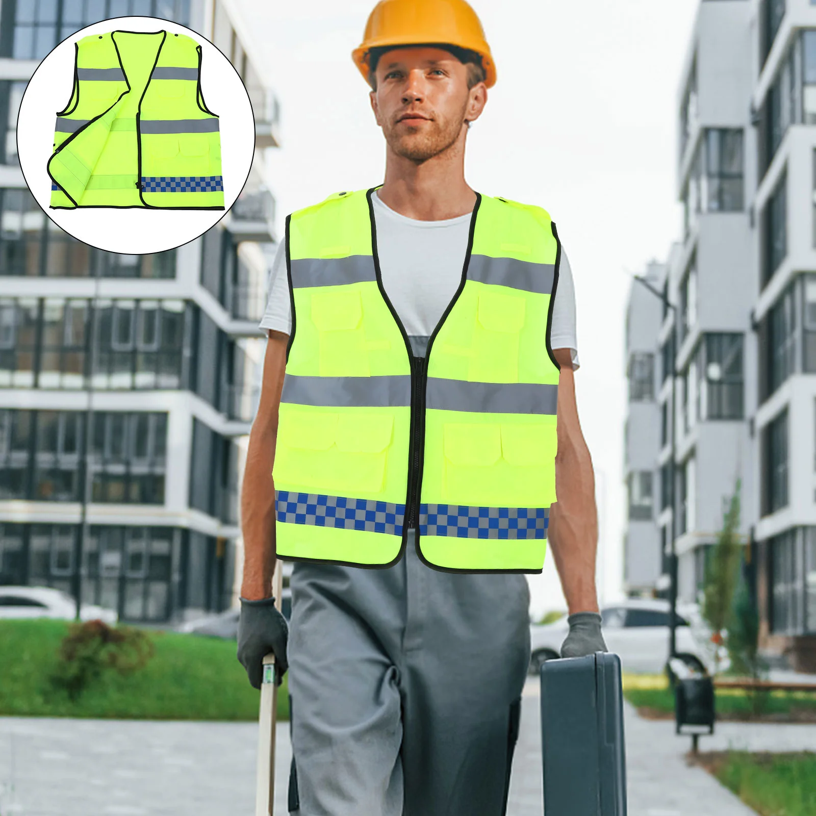 Safety Reflective Jacket LED Vests Costume Replacing Construction Worker Womens