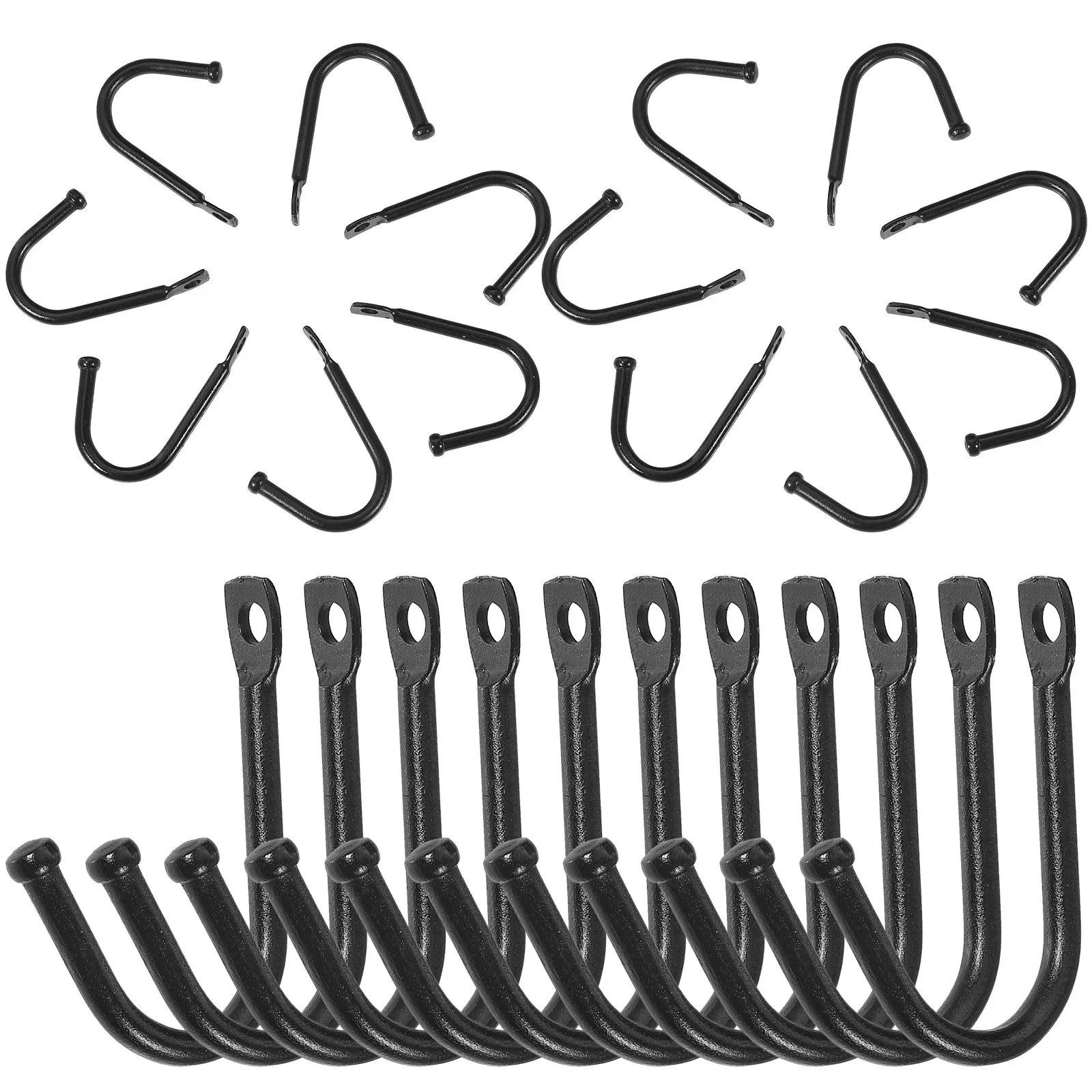 30Pcs Small Wall Hooks Iron Rustic Hooks for Hanging Coats Bags Keys Hats Belts Mugs Umbrellas Coffee Cup Holder Wall Mounted
