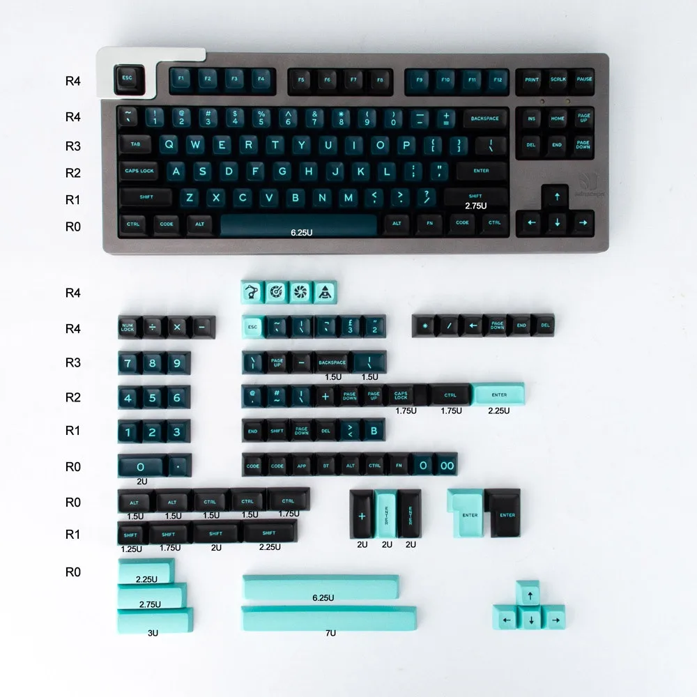 Quái Vật Keycap SA Porfile 172 Phím 2 Màu Đúc ABS 61/64/68/71/75/87/98/104 2ith Bàn Phím Cơ