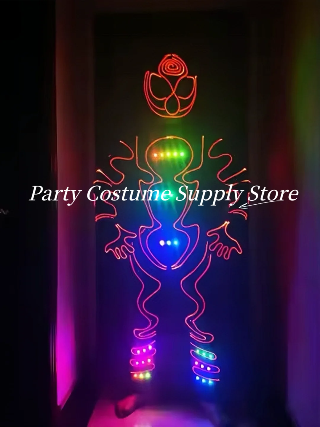 Fiber Optic Glow Suit Glow Performance Clothes LED Tron Legacy Suit Dancewear Nightclub Dresses