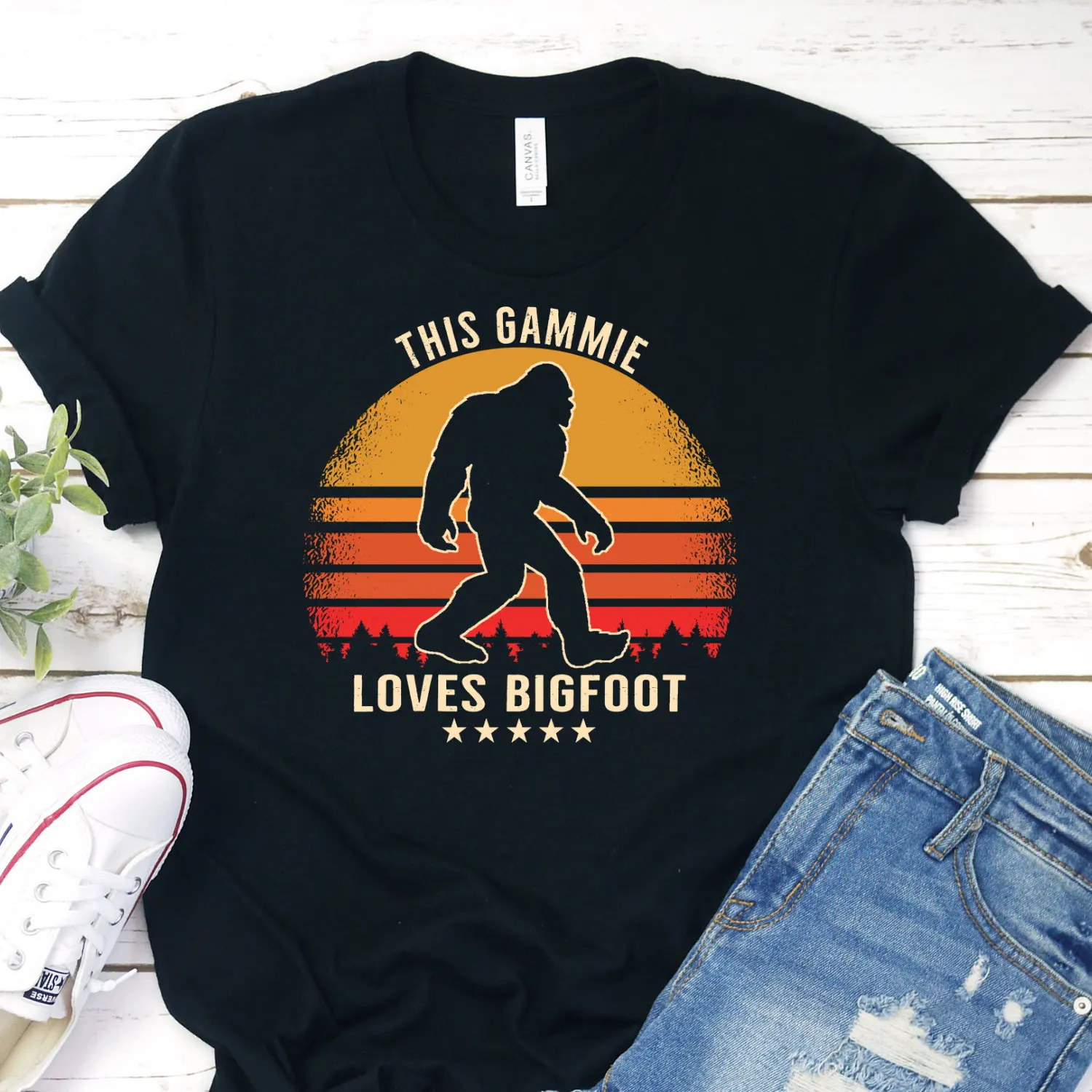 Bigfoot Shirt for Gammie, Bigfoot Family Shirt, Gammie Loves Bigfoot