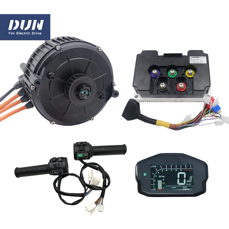 QS165 5KW PMSM Mid Drive Motor Hall Type with FarDriver Controller ND72450/ND72680 DKD Display and T08 Throttle For Lightbike