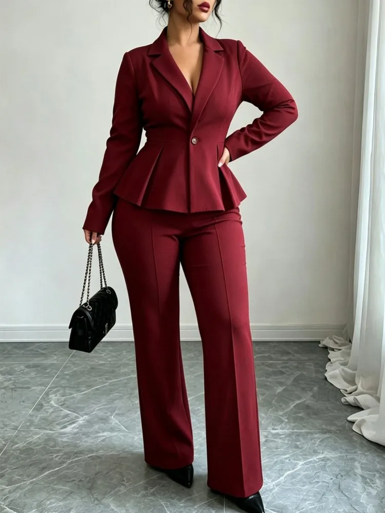 Picture 4: 2 Piece Women Sets New Arrival Plus Size Spring Autumn Matching Sets Long Sleeve Top And Pants Suits Outfits Oversized Clothing