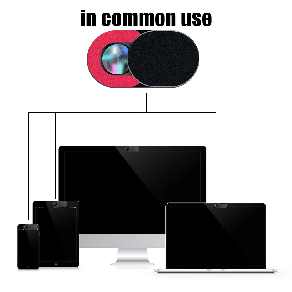 Plastic Antispy Front Webcam Cover Shutter Camera Lens Privacy Protector Covers for Laptop PC IPad IPhone Privacy Stickers