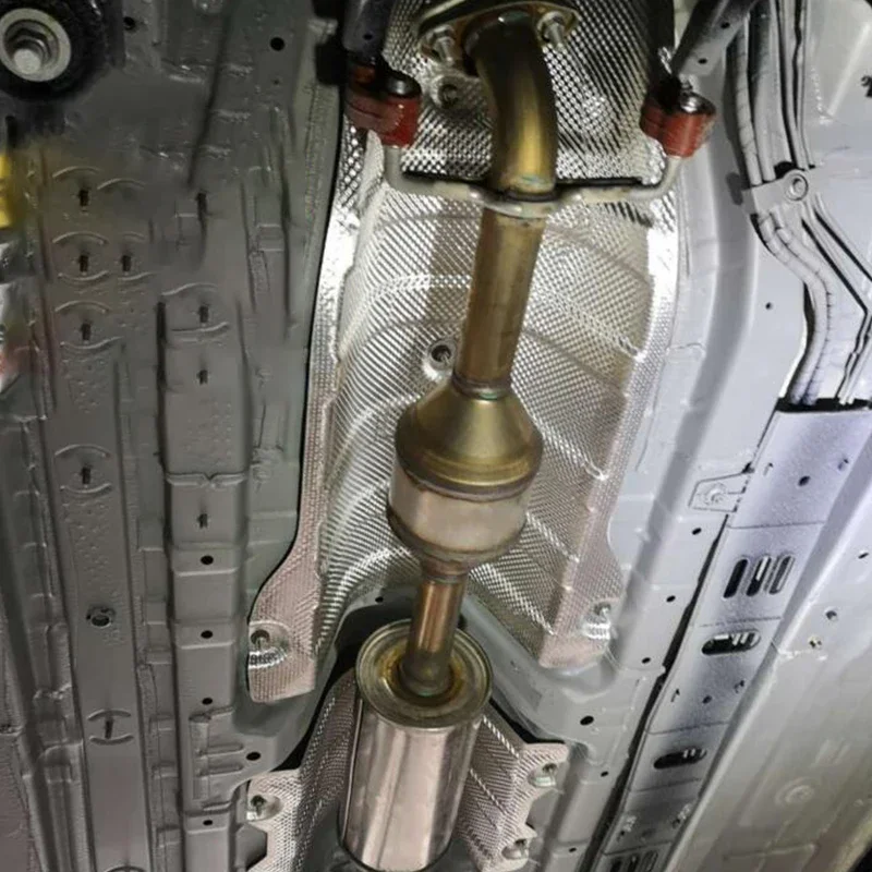 Half Spherical Embossed Aluminum Heat Shield Floor Pan Fuel Tank Auto  Exhaust Pipe Fire Protection Insulation Mat Material