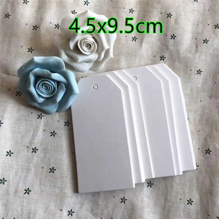 100pcs 350gsm DIY Blank Cardboard White Paper Handmade Party Birthday Wedding Christmas Tree Gifts Flowers Bread Labels Tags