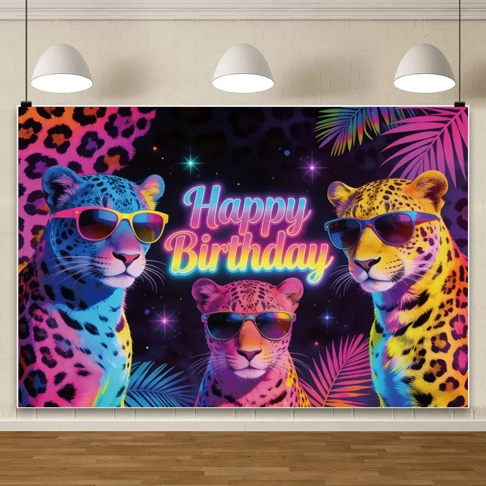 

Leopard Print Diamond Lip Red Bow Themed Bachelor Party Background Cloth, Adult Birthday Party Girl Party Photography Background